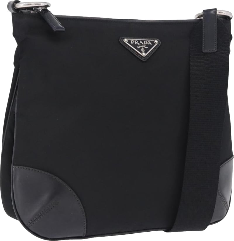 Prada Zip Messenger Tessuto with Leather Medium