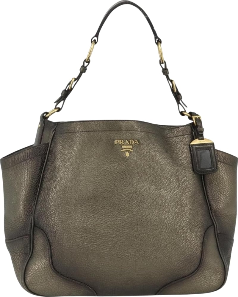 Prada Side Pocket Hobo Vitello Daino Medium