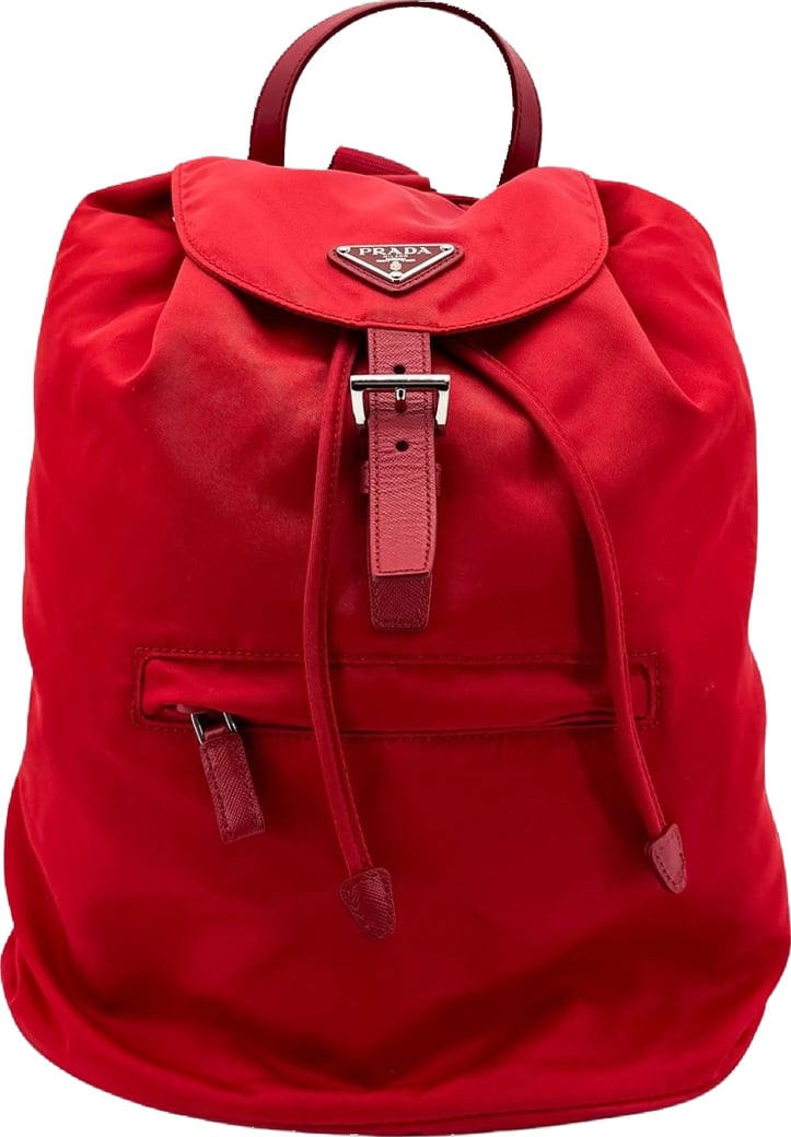 Prada Front Zip Drawstring Tessuto Large