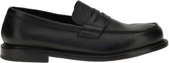 Premiata Black Calf Leather Bos Taurus Slip-On Loafers