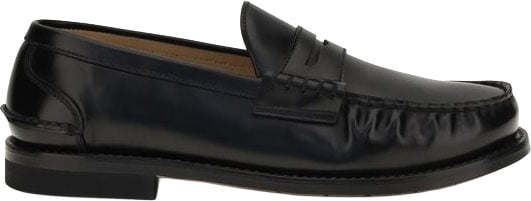 Premiata Black Calf Leather Bos Taurus Slip-On Loafers