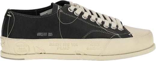 Premiata Black Calf Leather Bos Taurus Low Top Sneakers