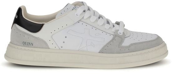 Premiata White Calf Leather Bos Taurus Low Top Sneakers