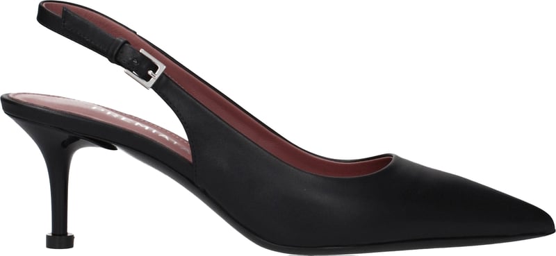 Premiata Black Leather Platform Pumps
