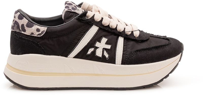 Sneakers Basse con Inserti a Contrasto