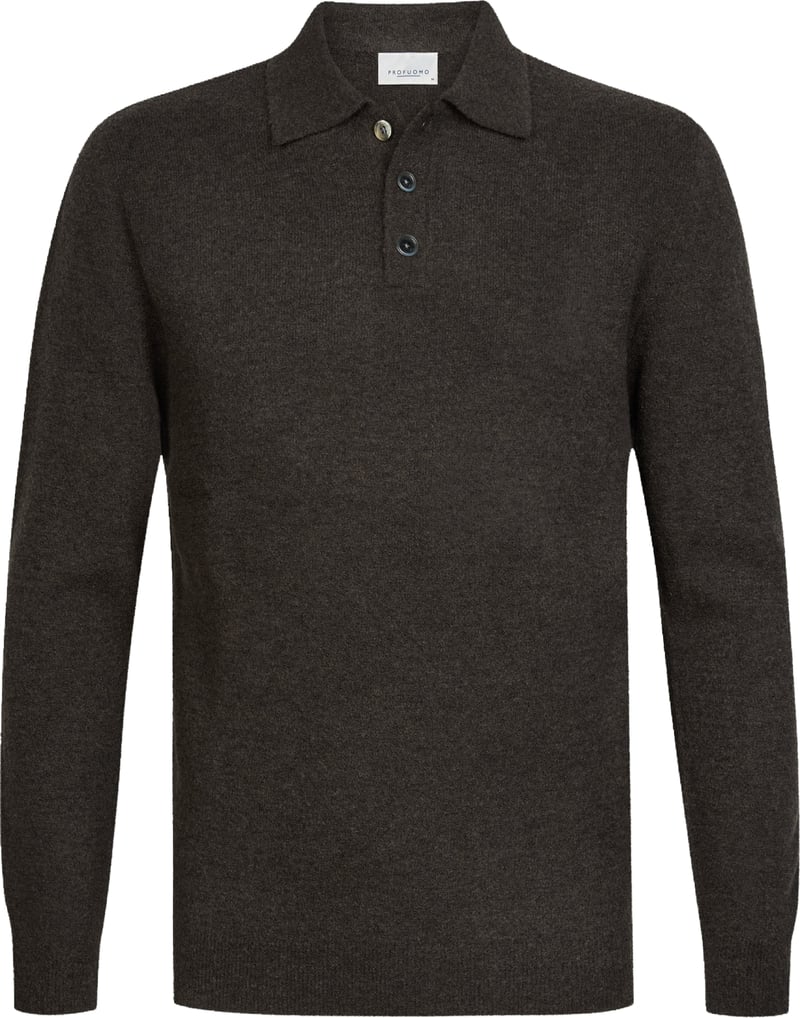 Profuomo - Polo ls - PPXJ30041E - H2 Dark brown