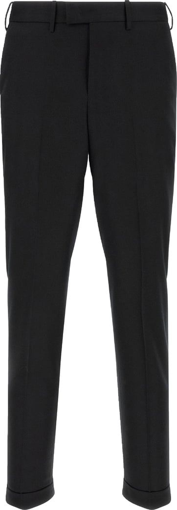 PT Torino Black Virgin Wool Dress Pants