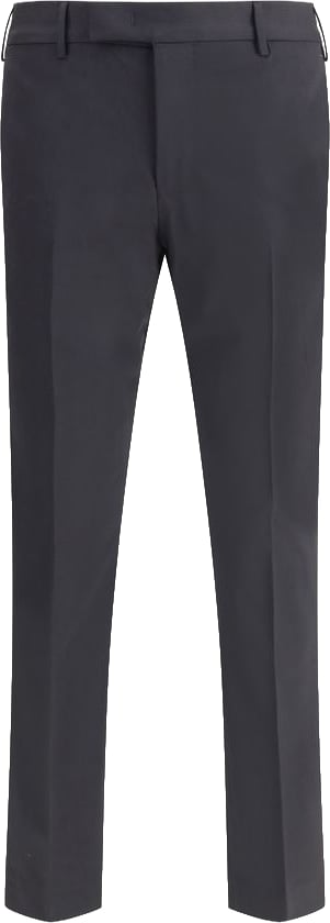 PT Torino Black Wool Oves Aries Casual Pants