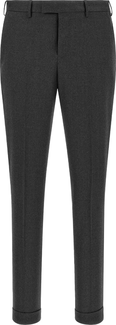Tailored Grey Wool Pants with Refined Silhouette
