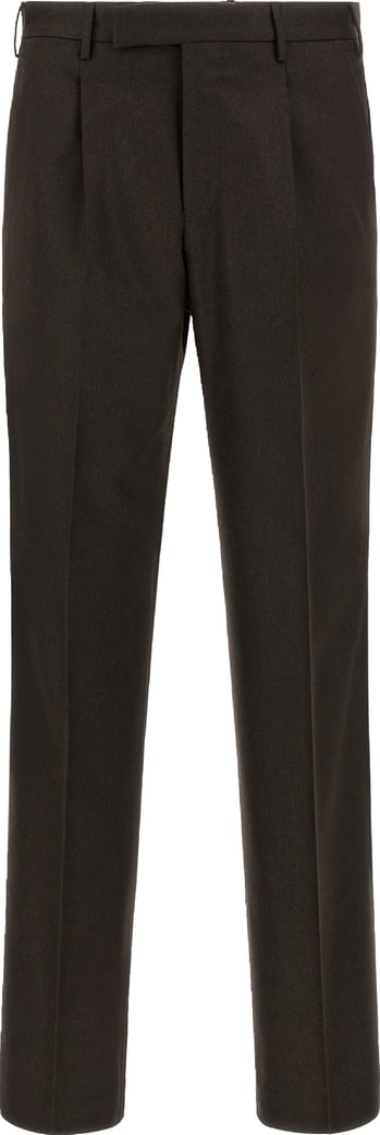 PT Torino Brown Virgin Wool Dress Pants