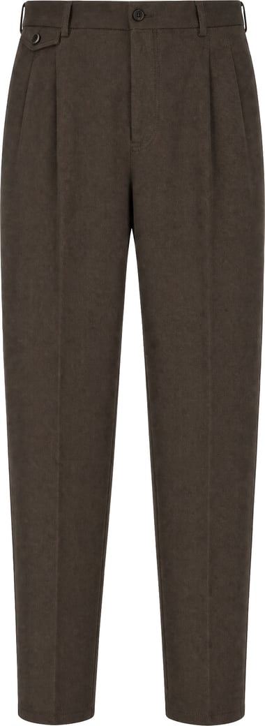 Pt Torino Brown stretch cotton pant
