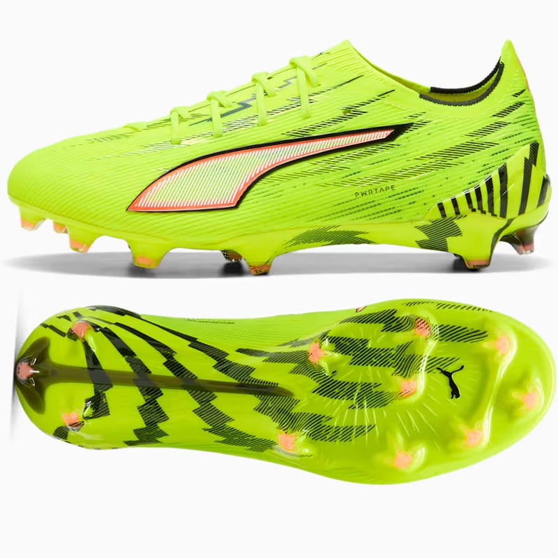 Puma Ultra 6 Ultimate FG Yellow Alert Black Glowing Red Lime Squeeze