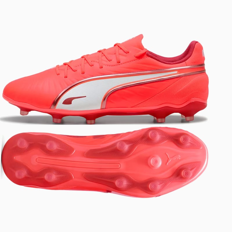 Puma King Match FG/AG Glowing Red White Red Fire