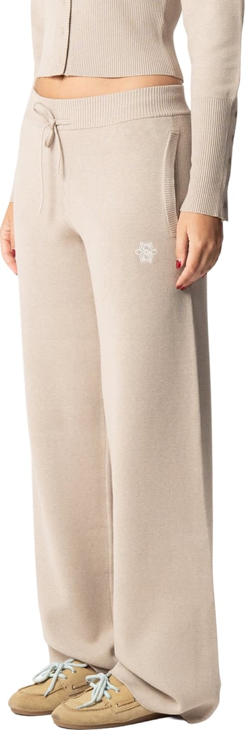 Chloe Knitted Pants | Beige Melee/off White