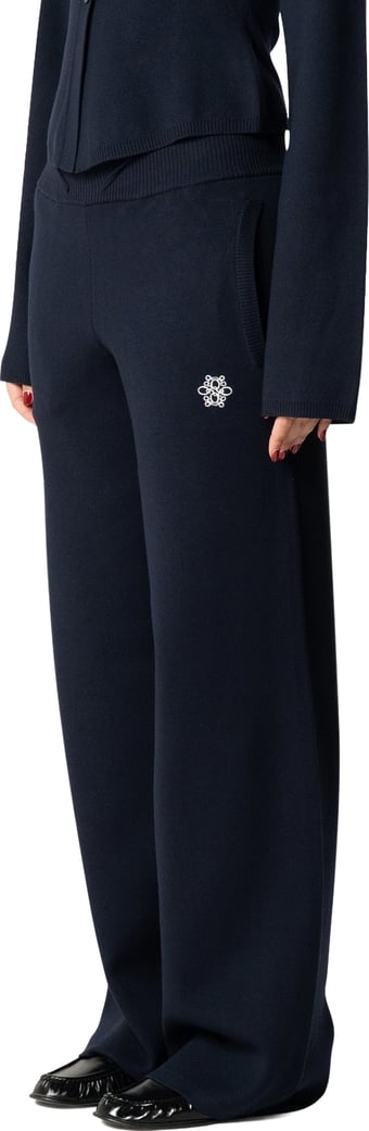 Chloe Knitted Pants | Navy/white