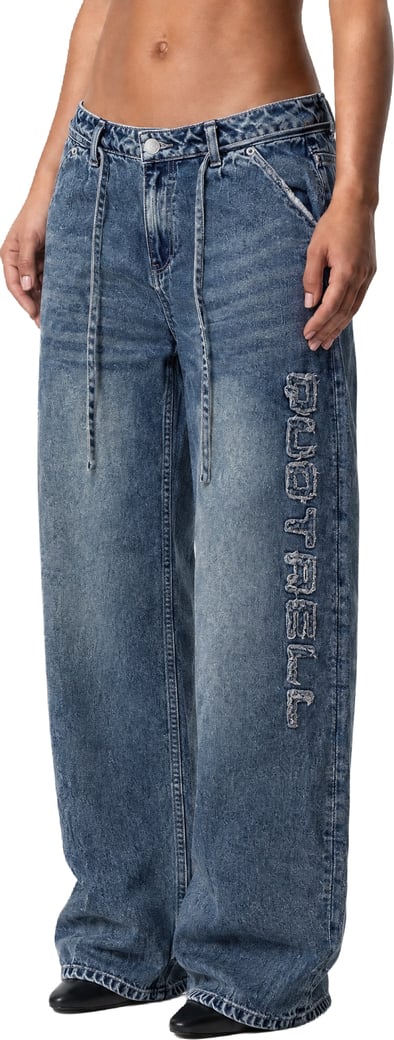 Patched Denim Jeans | Vintage Blue
