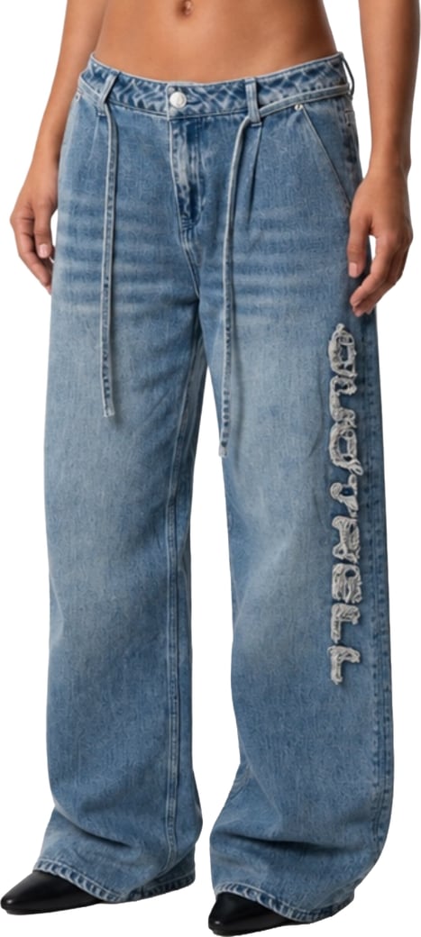 Patched Denim Jeans | Vintage Blue