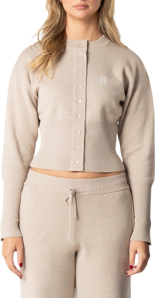 Chloe Knitted Cardigan | Beige Melee/off White