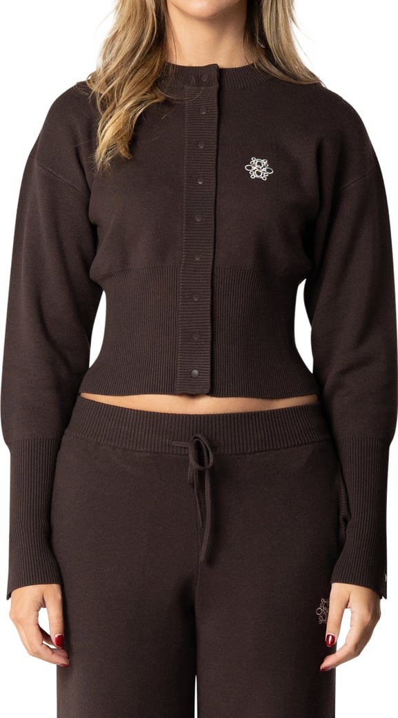 Chloe Knitted Cardigan | Dark Brown