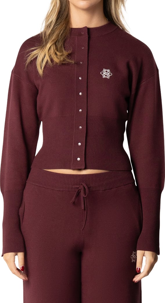 Chloe Knitted Cardigan | Burgundy
