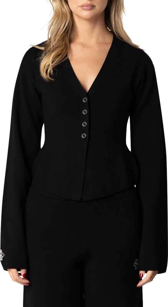 Jackie Knitted Cardigan | Black