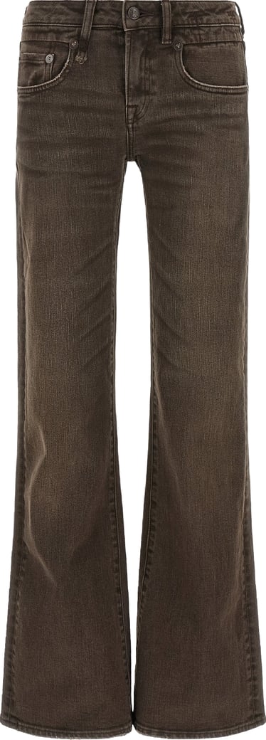 R13 Brown Cotton Flared Jeans
