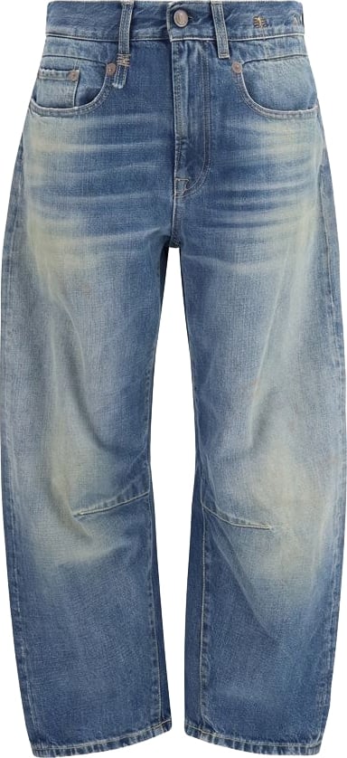R13 Blue Cotton Boyfriend Jeans