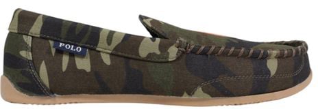 Ralph Lauren Green Textile Slippers