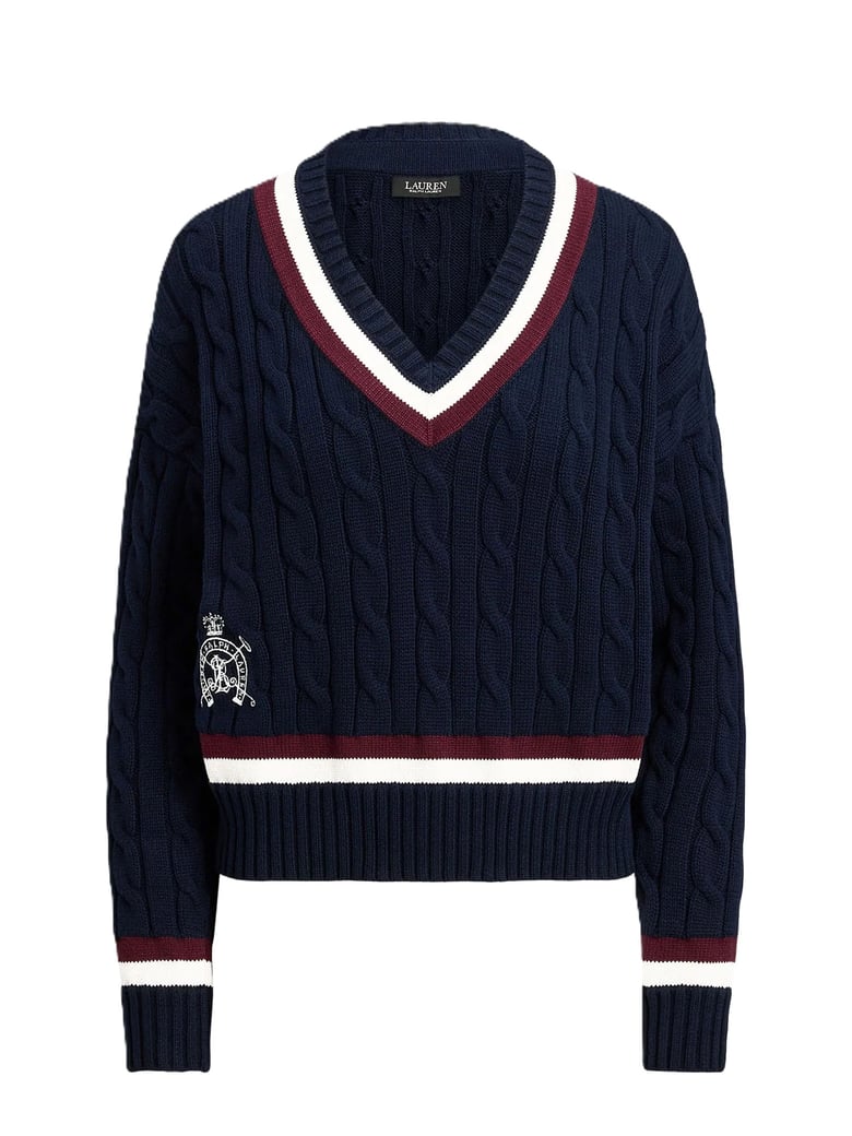 Blue Gassed Cotton Pullover Sweater