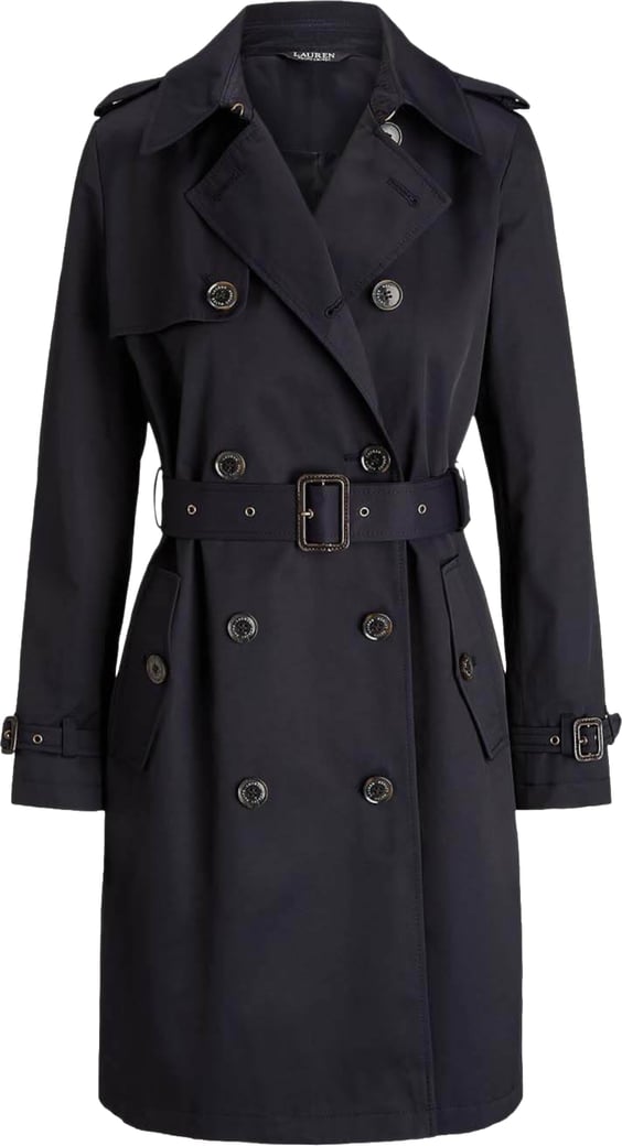 Navy Blue Double Breasted Lined Coat