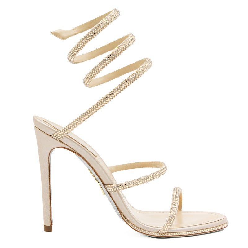 Gold Strass Stiletto Sandals