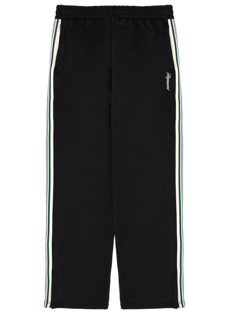 Black Side Stripes Tapered Slits Jogger Pants