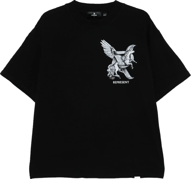 Represent Elegance In Motion Men's Cotton T-Shirt Black