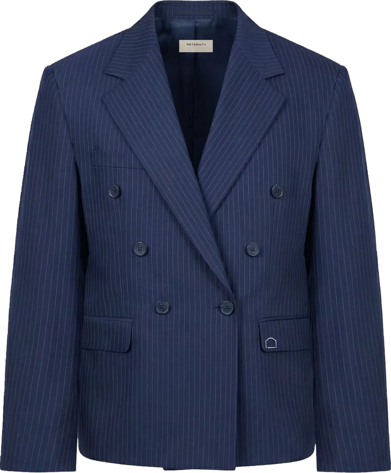 Heren Signe Blazer Pinstripe Blue