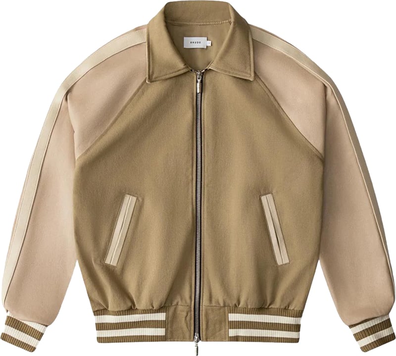 Rhude Twill 'Rhude Boys' bomberjack (Beige/groen)
