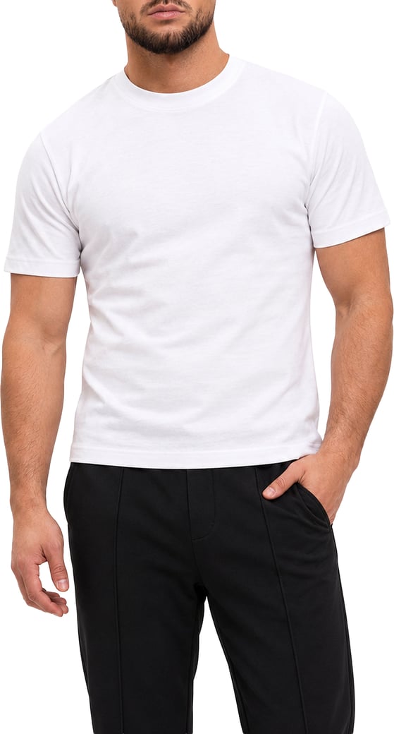 RK BLANK TEE WHITE SLIMFIT