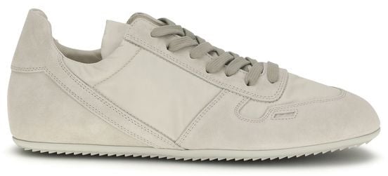 Rick Owens Gray Calf Leather Bos Taurus Low Top Sneakers