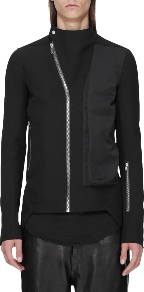 Blouson zip asymétrique Release Jkt Black Rick Owens Homme RU02F4777 09