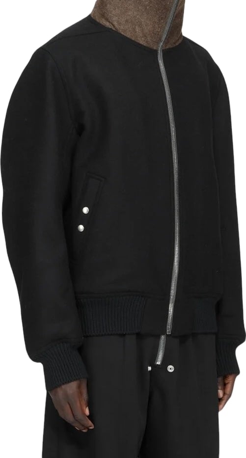 Bomber zippé col cheminée Dracuflight Black Rick Owens Homme RU02F4751 09