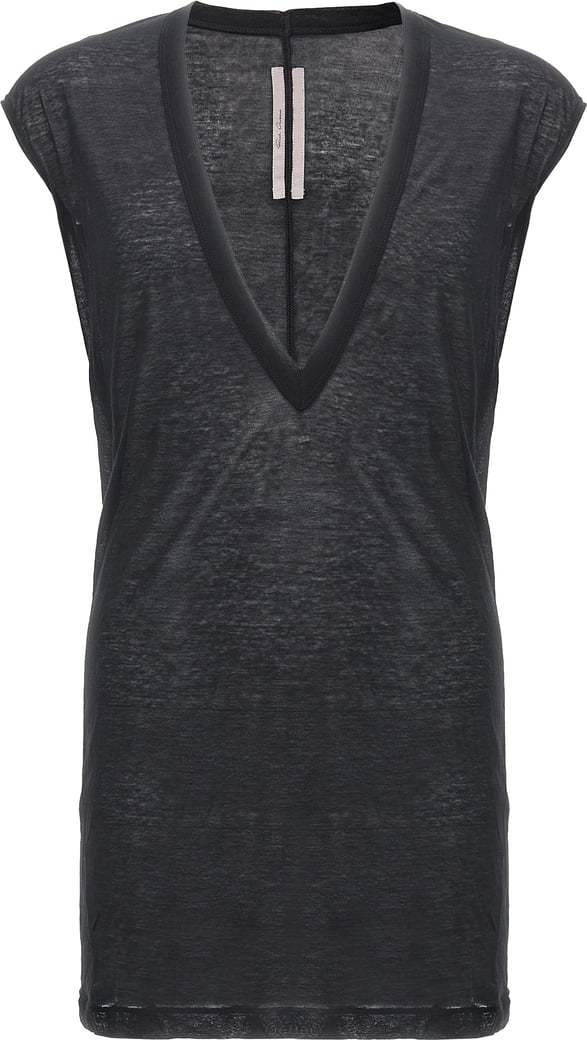 Rick Owens Black Cotton T-Shirt