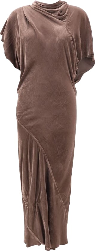 Rick Owens Brown Viscose Cocktail Dress