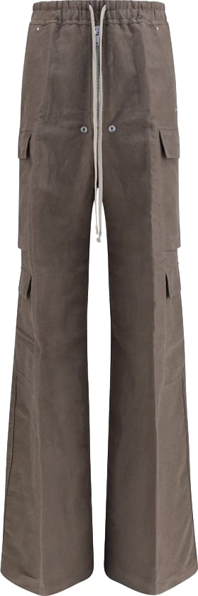 Rick Owens Brown Ramie Cargo Pants