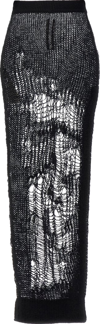 Rick Owens Black Nylon Mini Skirt