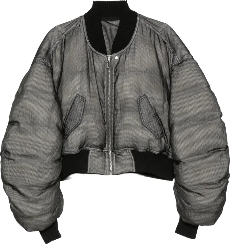 Bomber Piumino Secchia Cropped Flight Black