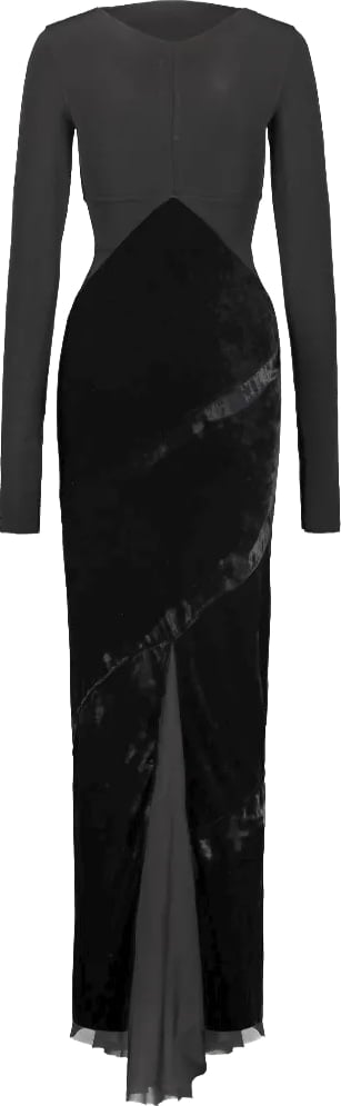 Abito Combo Gown Black