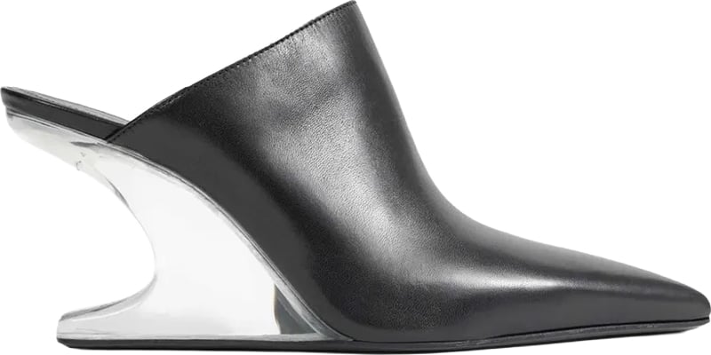 Scarpe In Pitone Cantilever 8 Sabot Sharp Black/clear