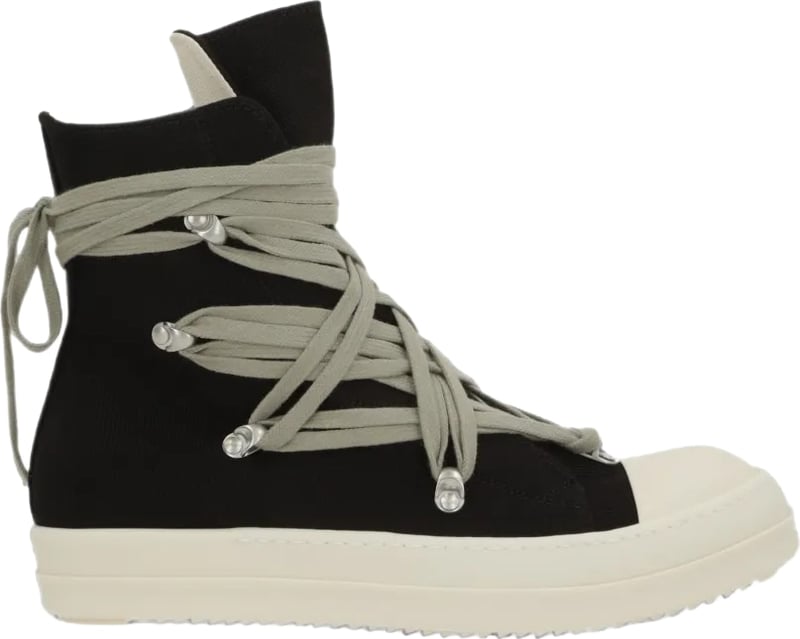 Scarpe In Denim Megalace Sneaks Black/milk/milk