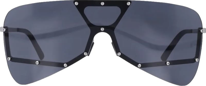 Sunglasses Silver Temple/black Lens