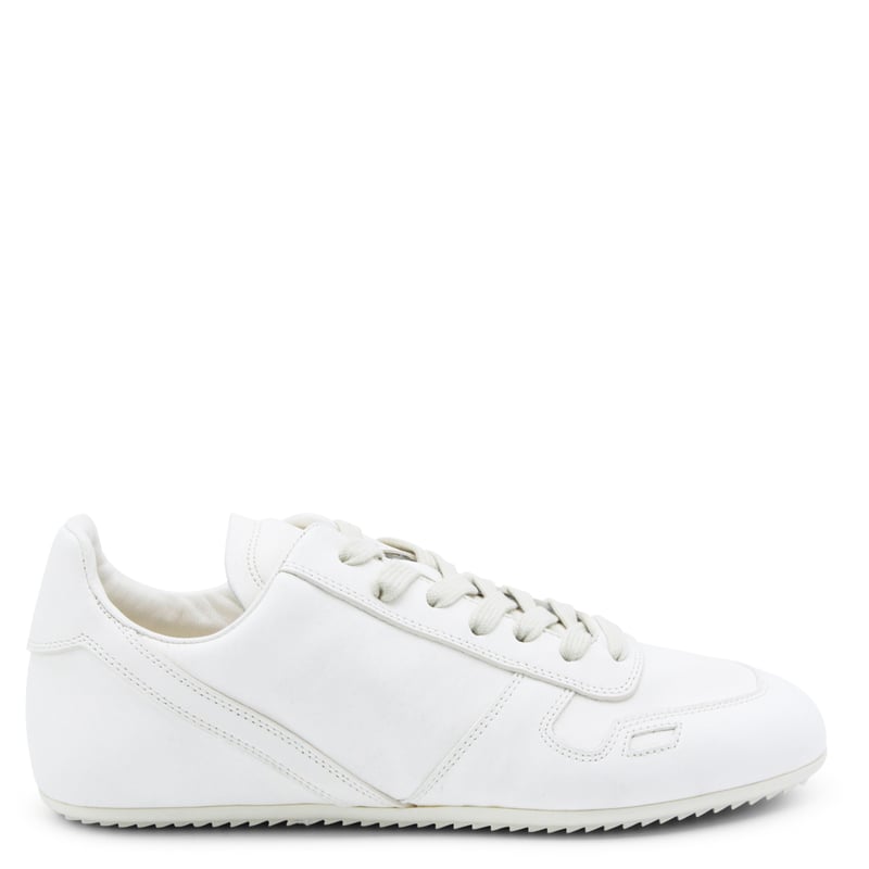White Leather Shark Sole Sneakers