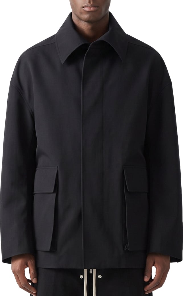 Woven padded jacket black